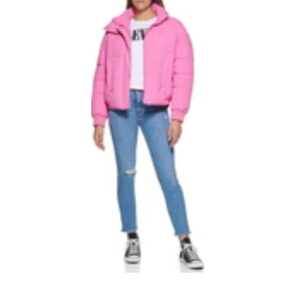 Levi’s Pink Puffer Jacket - Picture 3 of 8
